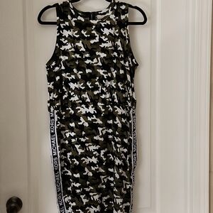 Michael kors Camo Print MK LOGO TAPE SIDE SLEEVELESS DRESS